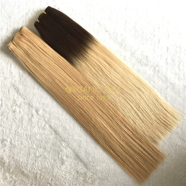 Human full cuticle hand tied wefts on sale X183